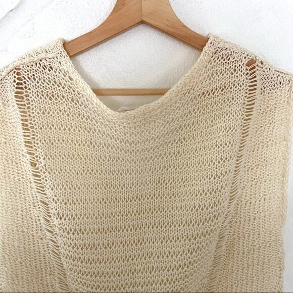 Helmut Lang Destroyed Linen Open Knit Sweater - Picture 6 of 8